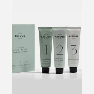 REFUGE Hydrate + Balance 3-Step Hair System – Cleanse, Nourish & Restore
